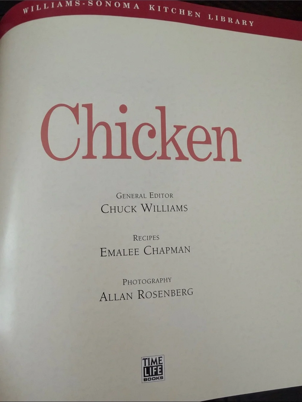 Williams-Sonoma Kitchen Library Chicken Cookbook
